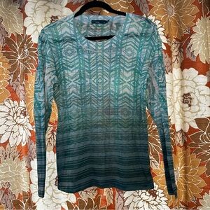 prAna Ravena Burnout Top Crew Neck Stretch